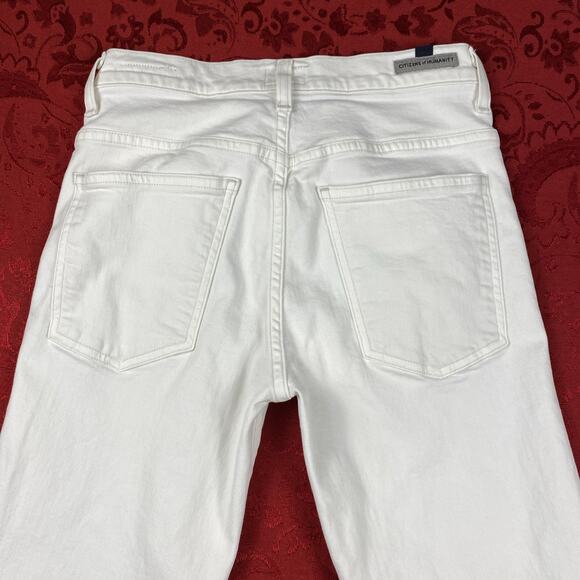 Citizens of Humanity Midrise Super Flare Jeans 27 White 27x32" Inseam Boho - Picture 6 of 12